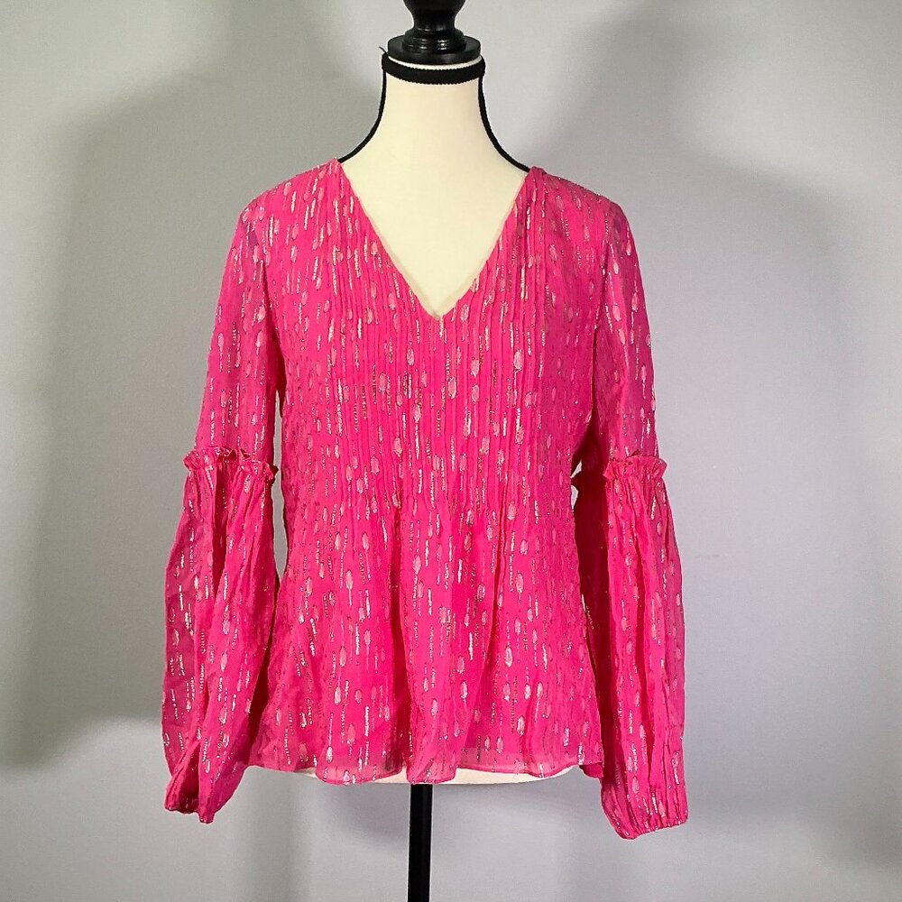 Lilly Pulitzer Cleme Long Sleeve Women's Size 2 Pink Top